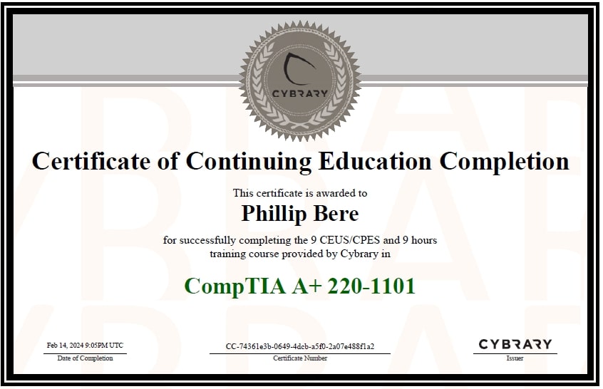 CompTIA A+ 220-1101