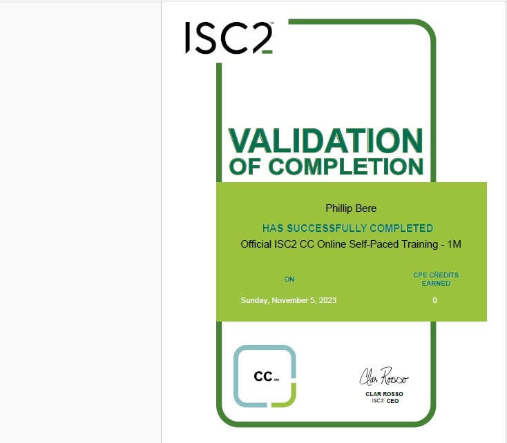 ISC2 CC Certification