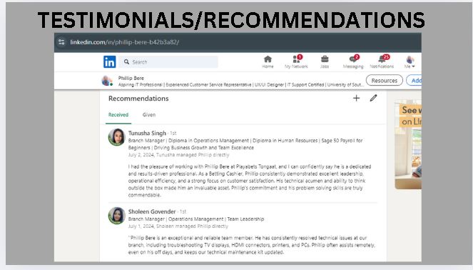 LinkedIn Recommendations