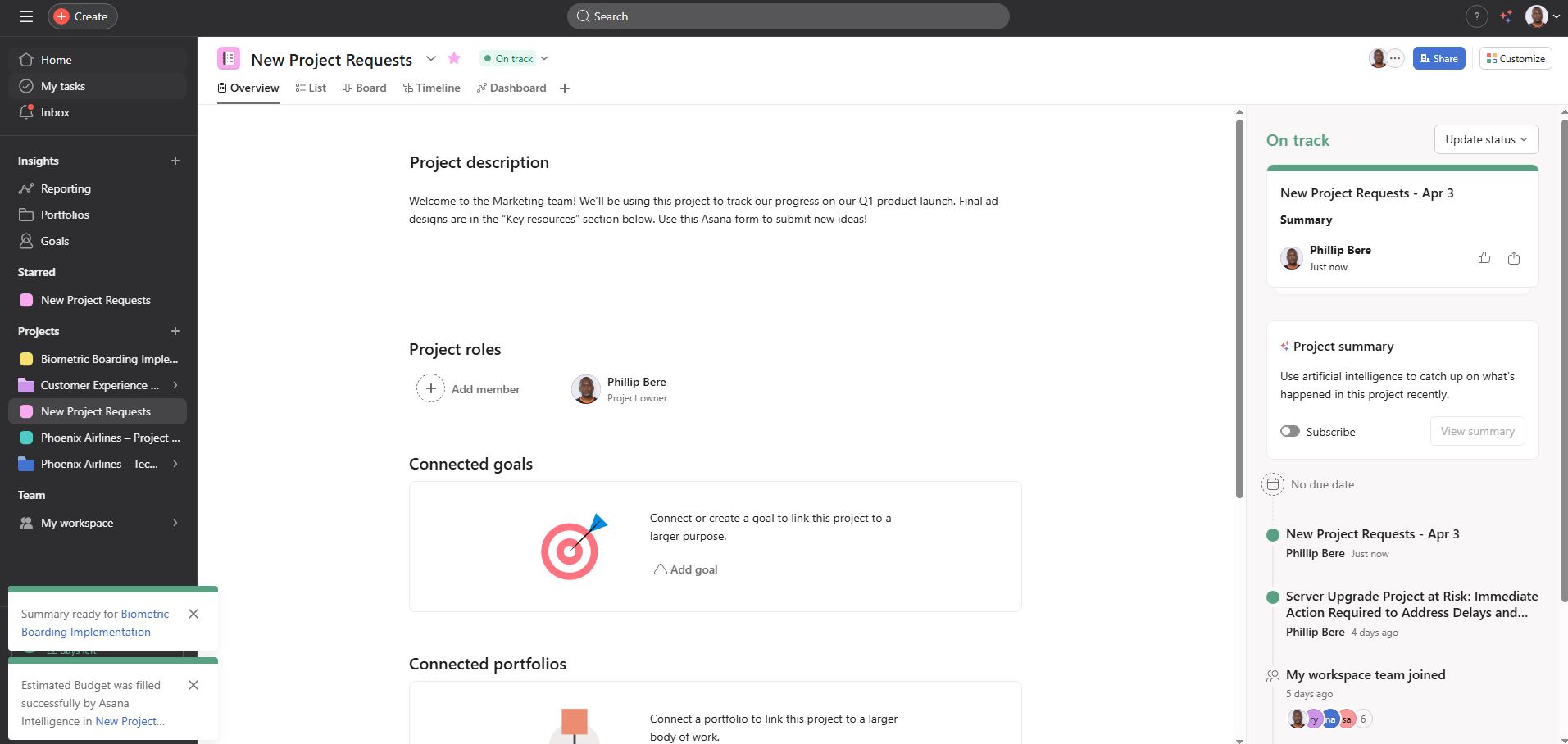 Project Request Details