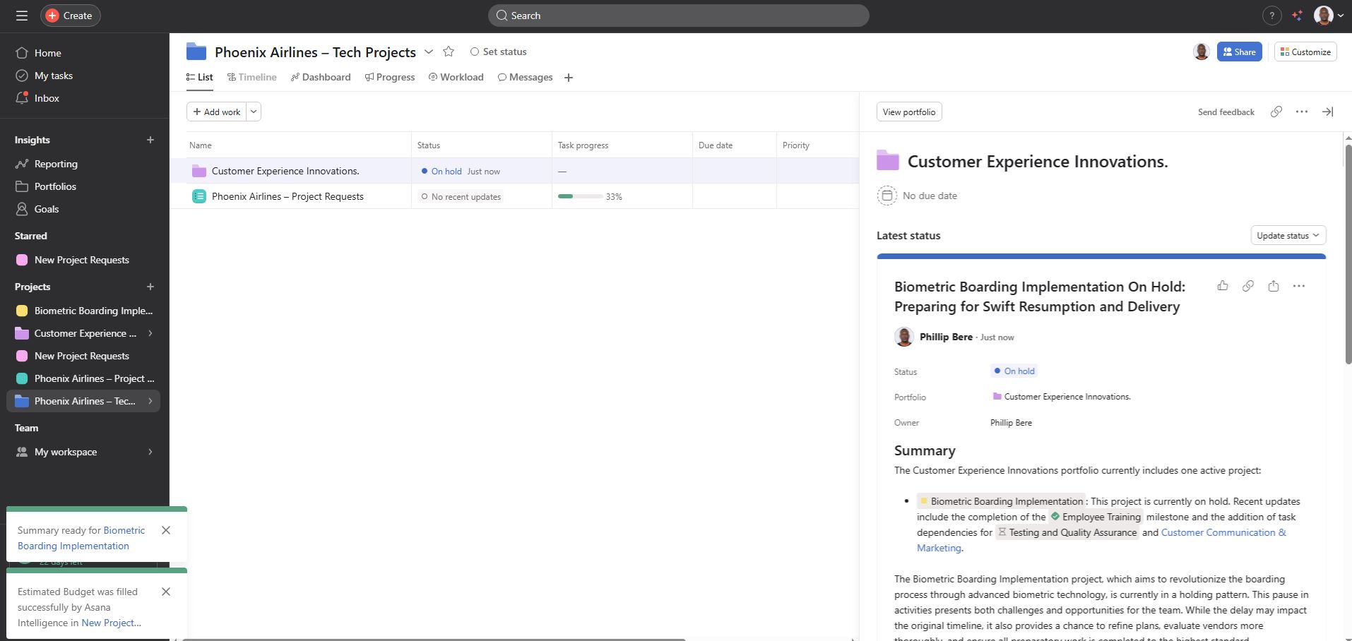 Phoenix Airlines Tech Projects