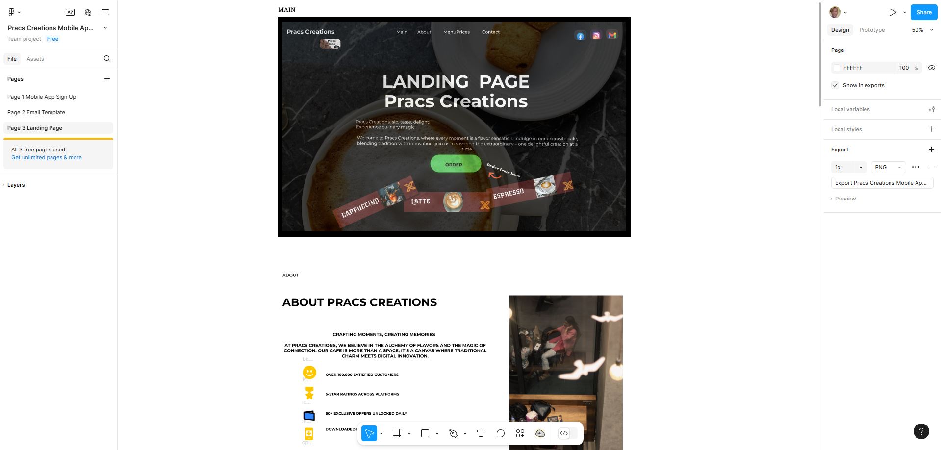 Main Landing Page