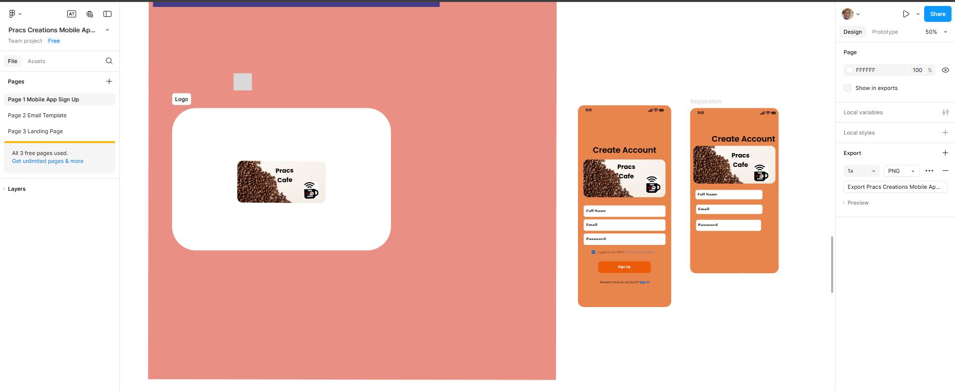 Logo & Registration Flow