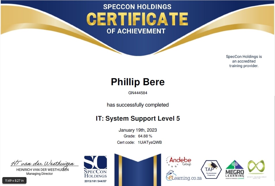 IT: System Support Level 5